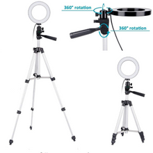 Load image into Gallery viewer, Photo studio telephone video LED beautiful ring light photography ring dimmable lamp tripod for selfie / show / fill light/Live Stream