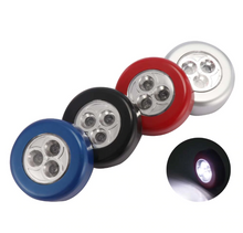 Load image into Gallery viewer, 3 LED Mini Touch Light Night Lights Wireless Stick-on Cabinet Lights Outdoor Car Lamp Hanging Wall Lamps Kitchen Wardrobe 3 pc