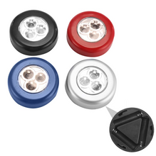 Load image into Gallery viewer, 3 LED Mini Touch Light Night Lights Wireless Stick-on Cabinet Lights Outdoor Car Lamp Hanging Wall Lamps Kitchen Wardrobe 3 pc