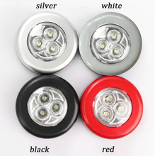 Load image into Gallery viewer, 3 LED Mini Touch Light Night Lights Wireless Stick-on Cabinet Lights Outdoor Car Lamp Hanging Wall Lamps Kitchen Wardrobe 3 pc