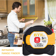Load image into Gallery viewer, 2-in-1 Infrared Tape Measure Electronic Laser Level Tape Measure Infrared Rangefinder Measuring Tape