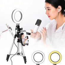 Load image into Gallery viewer, Photo studio telephone video LED beautiful ring light photography ring dimmable lamp tripod for selfie / show / fill light/Live Stream