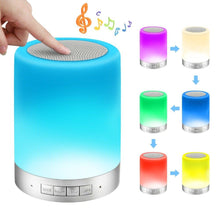 Load image into Gallery viewer, Elecstars Night Light Bluetooth Speakers Smart LED Touch Bedside Lamp Speaker Wireless Stereo Subwoofer Gifts Party lighting