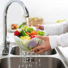 Load image into Gallery viewer, Salad Cutting Bowl Kitchen Gadget Drain Basket Fruit and Vegetable Washing Basket
