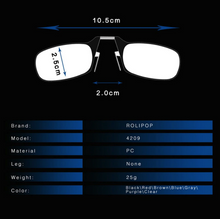 Load image into Gallery viewer, Clip Nose Mini Reading Glasses for women Optical Glasses for men With Box Wallet Prescription Eyeglasses