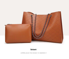 Load image into Gallery viewer, Women Bags Set 2 Pcs Leather Handbag Women Large Tote Bags Ladies Shoulder Bag