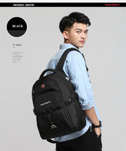 Load image into Gallery viewer, Men's Water Resistant Backpack with USB Charging &amp