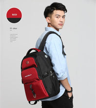 Load image into Gallery viewer, Men's Water Resistant Backpack with USB Charging &amp