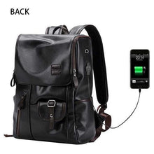 Load image into Gallery viewer, Men's Leather USB Charging Backpack - Anti Theft