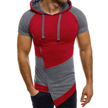 Load image into Gallery viewer, Men Clothes 2018 Bodybuilding Hoodies Men Sweatshirts Casual Gyms Patchwork Hoody Short Sleeve Sweatshirt Men's Slim Fit Hooded