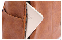 Load image into Gallery viewer, Women's Leather Anti Theft Backpack