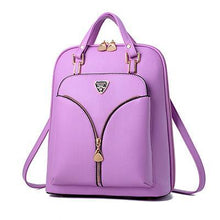 Load image into Gallery viewer, Women's Anti Theft Leather Backpack