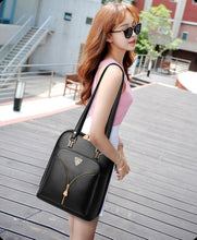 Load image into Gallery viewer, Women's Anti Theft Leather Backpack