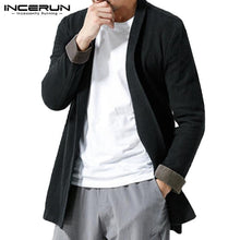 Load image into Gallery viewer, INCERUN NEW Mens Coat Jackets Classic Outwear Long Sleeve Male Trench Coat Cloak Cardigan Autumn 2018 Men Clothes Abrigo Hombre