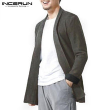 Load image into Gallery viewer, INCERUN NEW Mens Coat Jackets Classic Outwear Long Sleeve Male Trench Coat Cloak Cardigan Autumn 2018 Men Clothes Abrigo Hombre