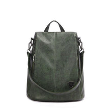 Load image into Gallery viewer, Women's Leather Anti Theft Backpack