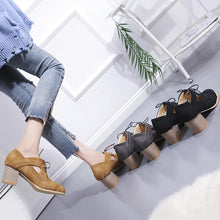 Load image into Gallery viewer, HEE GRAND 2019 Spring Women Fashion Heel Pumps Square Toe Lace UP Square Heel Ladies Elegant Platform Comfortable Shoes XWD7213
