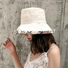 Load image into Gallery viewer, Sun hat summer female solid color big hat Japanese basin hat tide cloth hat sun hat sunscreen folding
