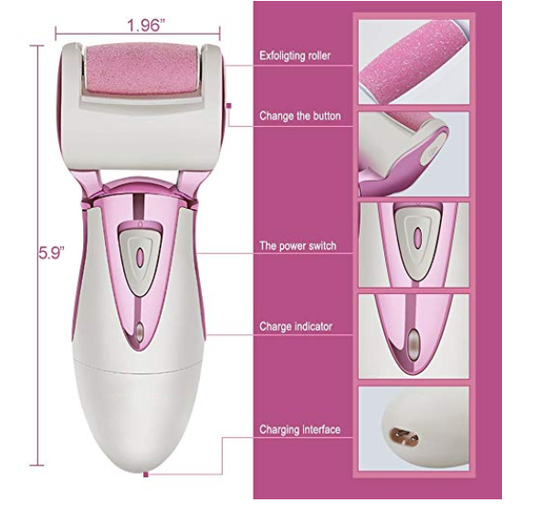 Rechargeable Electronic Foot File ，Professional Pedi Feet Care for Cracked Heel care personal tool