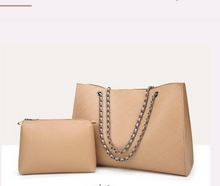 Load image into Gallery viewer, Women Bags Set 2 Pcs Leather Handbag Women Large Tote Bags Ladies Shoulder Bag
