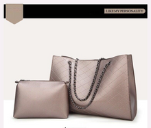 Load image into Gallery viewer, Women Bags Set 2 Pcs Leather Handbag Women Large Tote Bags Ladies Shoulder Bag
