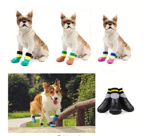 Best Selling Pet Dog Boots Socks New Fashion Dog Waterproof Rain Boots Non-slip Soft Bottom Rubber  Shoes