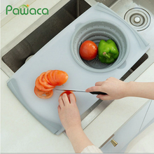 Load image into Gallery viewer, 3-in-1 multi-function sink drain basket cutting board filter chopping board
