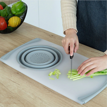 Load image into Gallery viewer, 3-in-1 multi-function sink drain basket cutting board filter chopping board
