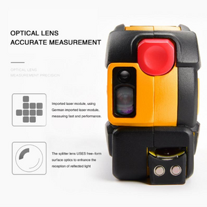 2-in-1 Infrared Tape Measure Electronic Laser Level Tape Measure Infrared Rangefinder Measuring Tape