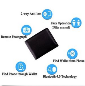 Genuine Leather High Quality Anti Lost Intelligent Bluetooth Purse