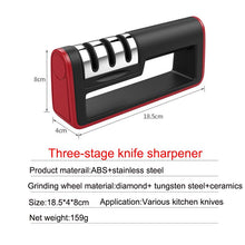 Load image into Gallery viewer, Professional Knife Sharpener diamond Quick Professional 3 Stages Sharpener Knife sharpening Tools Sharpening Stone
