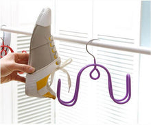 Load image into Gallery viewer, Colorful Non Slip Plastic Coated Stainless Steel Hangers for Shoes
