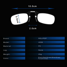 Load image into Gallery viewer, Clip Nose Mini Reading Glasses for women Optical Glasses for men With Box Wallet Prescription Eyeglasses
