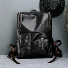 Load image into Gallery viewer, Men&#39;s Leather USB Charging Backpack - Anti Theft
