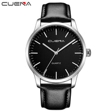 Load image into Gallery viewer, CUENA Luxury Brand Watch Men Checkers Faux Leather Quartz Analog Wrist Watch For Men relogio masculino reloj hombre 2017 #704
