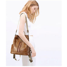 Load image into Gallery viewer, Women&#39;s Mochila Escolar Leather Backpack - School Bags

