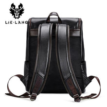 Load image into Gallery viewer, Men&#39;s Leather USB Charging Backpack - Anti Theft
