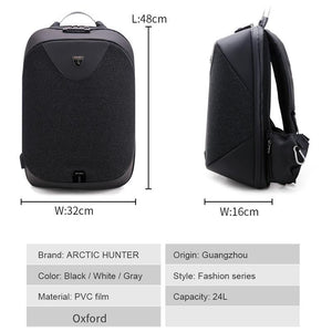 ARCTIC HUNTER Anti Theft USB Charging Backpack