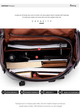 Load image into Gallery viewer, Men&#39;s Leather USB Charging Backpack - Anti Theft
