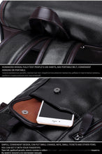 Load image into Gallery viewer, Men&#39;s Leather USB Charging Backpack - Anti Theft
