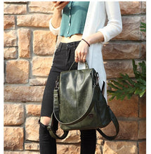 Load image into Gallery viewer, Women&#39;s Leather Anti Theft Backpack
