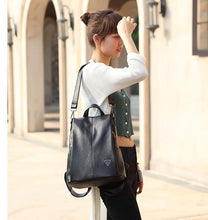 Load image into Gallery viewer, Women&#39;s Leather Anti Theft Backpack
