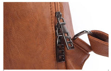 Load image into Gallery viewer, Women&#39;s Leather Anti Theft Backpack
