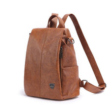 Load image into Gallery viewer, Women&#39;s Leather Anti Theft Backpack
