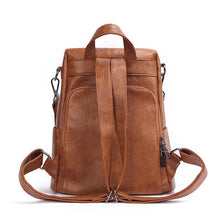 Load image into Gallery viewer, Women&#39;s Leather Anti Theft Backpack
