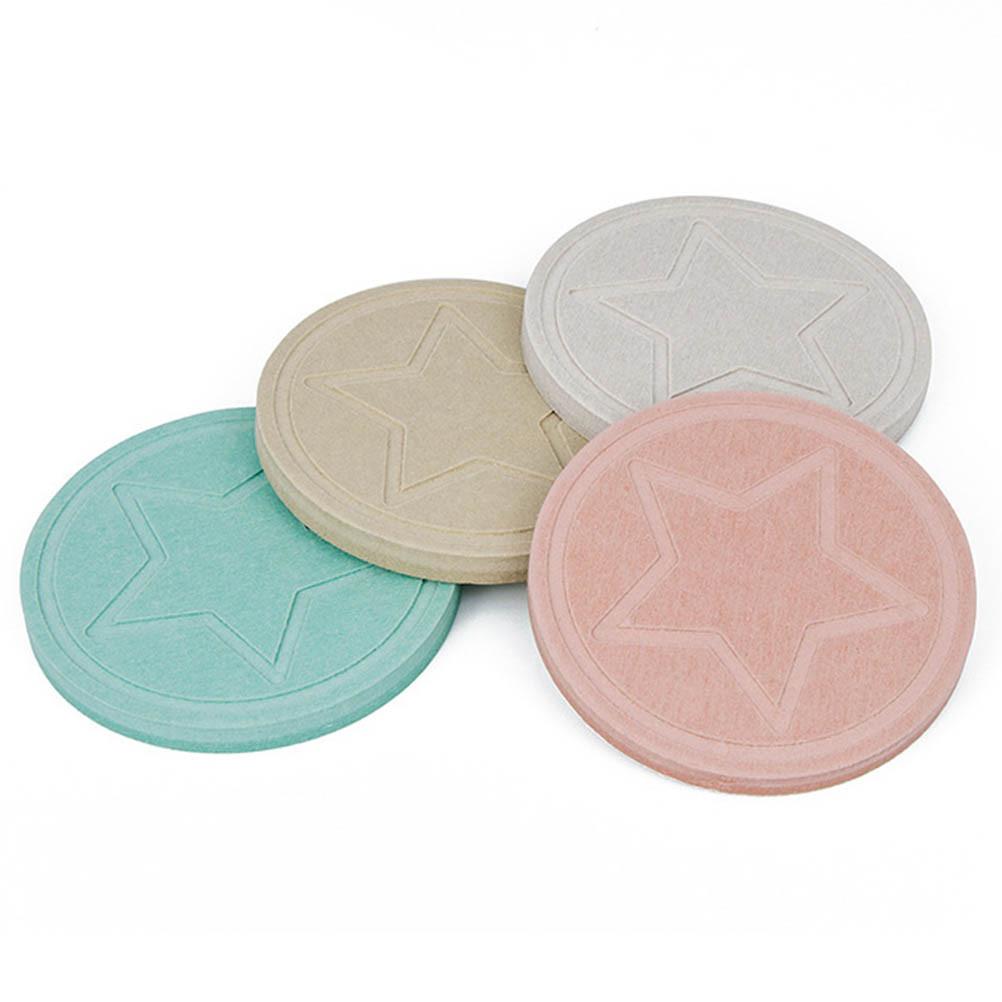 4Pcs Water Absorption Coasters Diatomite Powerful Water Absorption to Protect Furniture Essential for House Bar Office