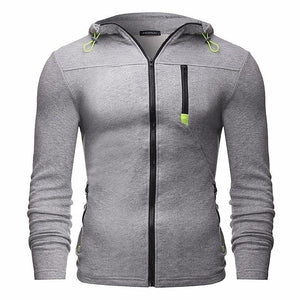 Fashion Men's Sweatshirts Zipper Hoodies Bodybuilding Jogger Workouts Cotton Fleece Hoody Hooded Sweatshirt Men Clothes Hombre