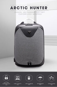 ARCTIC HUNTER Anti Theft USB Charging Backpack