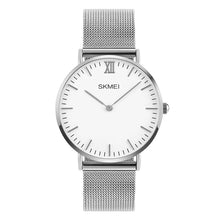 Load image into Gallery viewer, Women Fashion 304 Stainless Steel Bracelet Simple Graceful Quartz Watch Rhinestone Wristwatch
