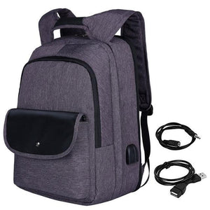 Adjustable Unisex USB Charging Anti Theft Backpack